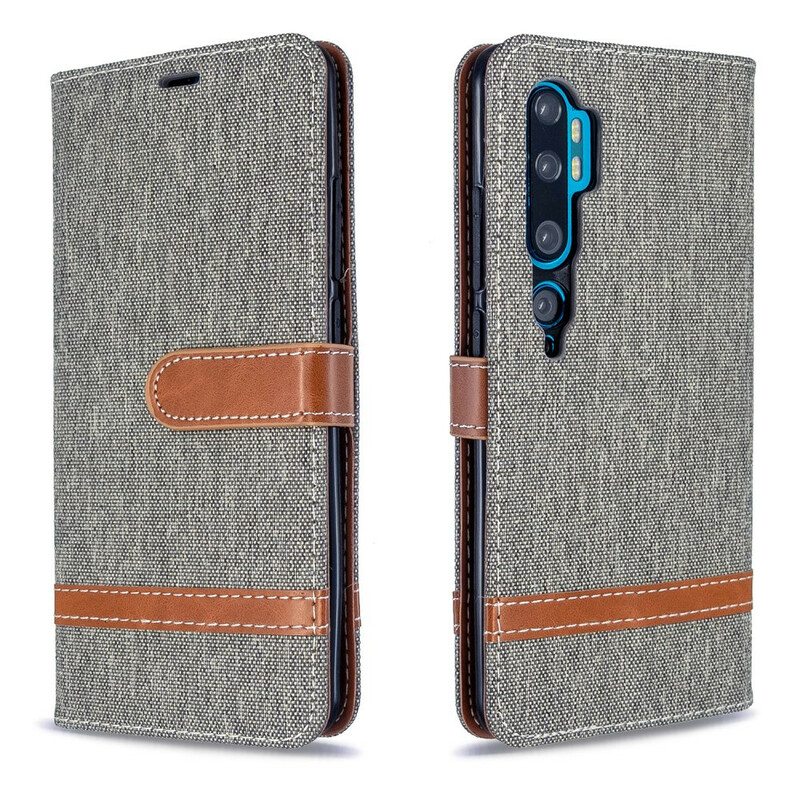 Kotelot Xiaomi Mi Note 10 / 10 Pro Suojaketju Kuori Kangas- Ja Nahkaefektihihna