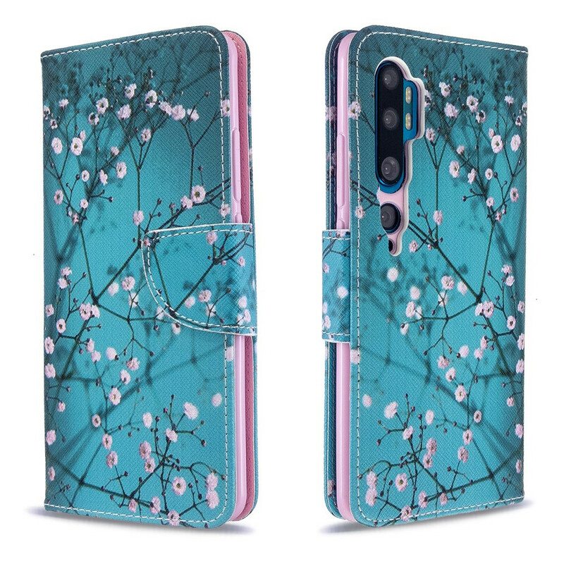 Nahkakotelo Xiaomi Mi Note 10 / 10 Pro Kukkiva Puu