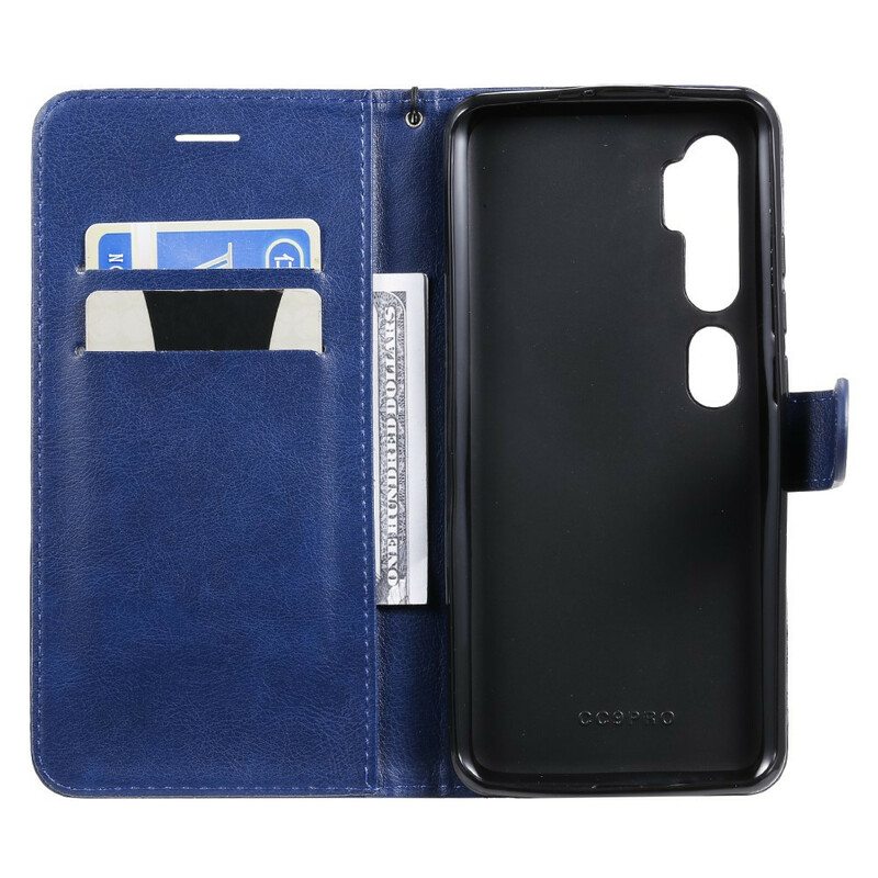 Nahkakotelo Xiaomi Mi Note 10 / 10 Pro Suojaketju Kuori Strappy Leather Style