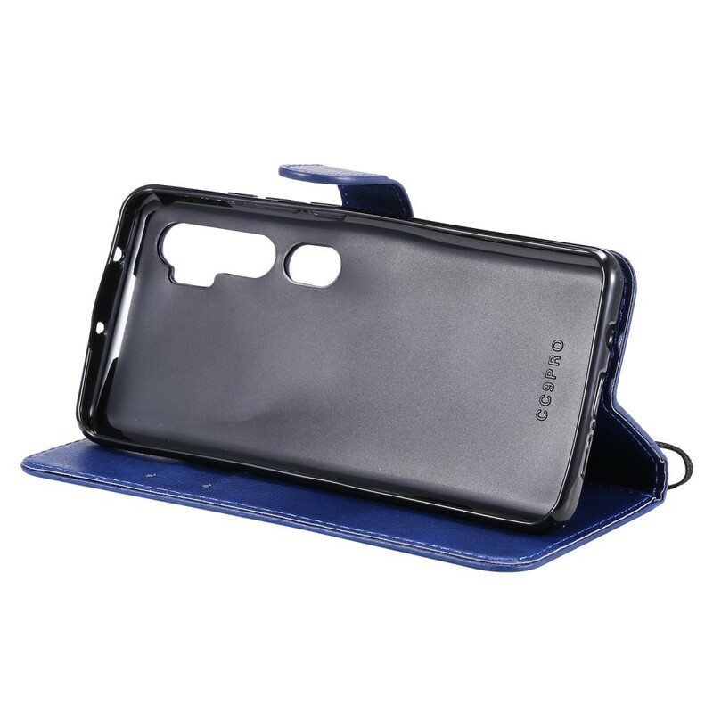 Nahkakotelo Xiaomi Mi Note 10 / 10 Pro Suojaketju Kuori Strappy Leather Style