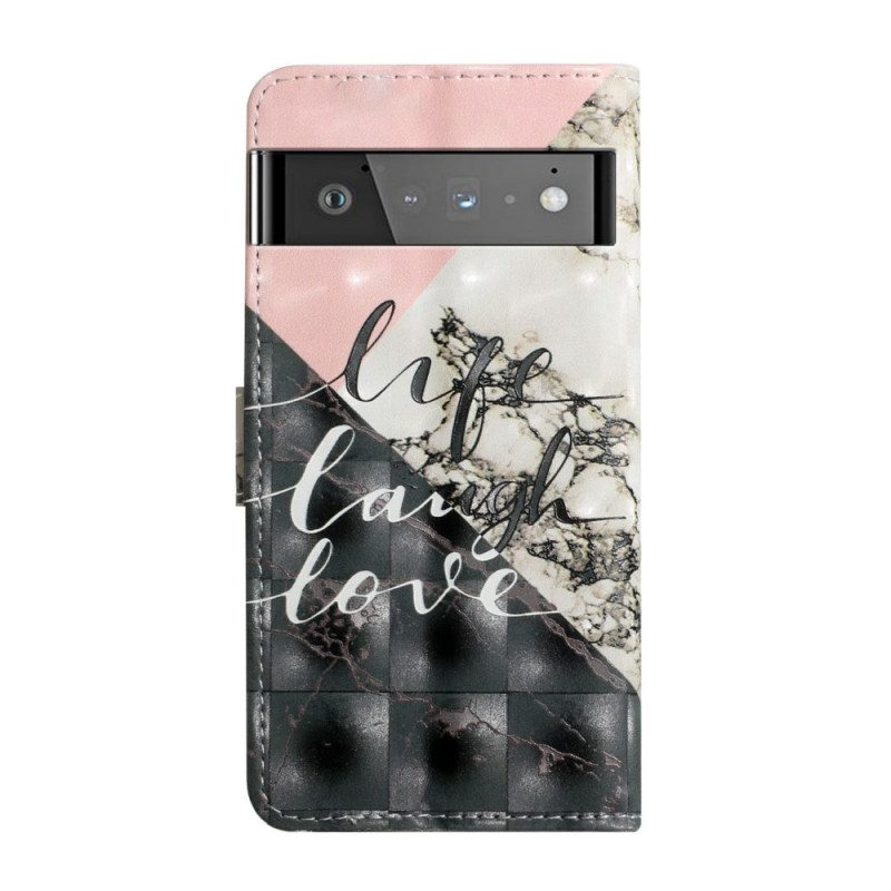 Flip Case Google Pixel 6 Elämä Naura Rakkaus