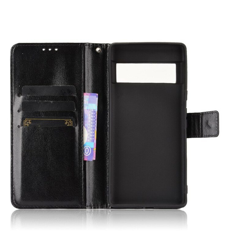 Flip Case Google Pixel 6 Näyttävä Keinonahka