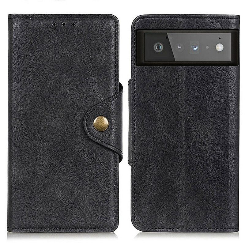 Kotelot Google Pixel 6 Keinonahkainen Nappi