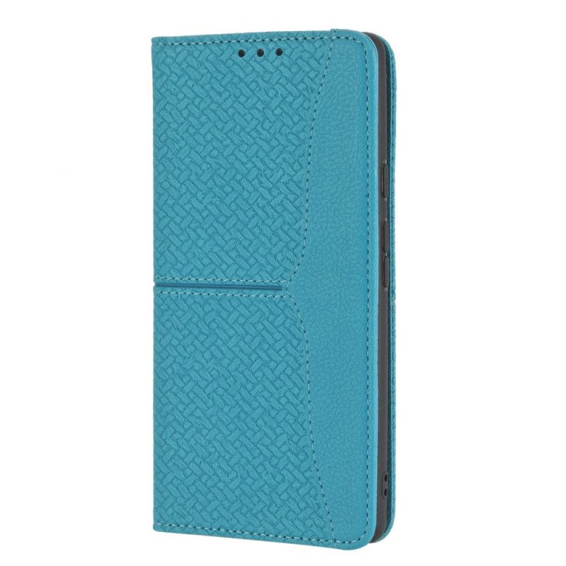 Nahkakotelo Google Pixel 6 Suojaketju Kuori Strappy Woven Leather Style