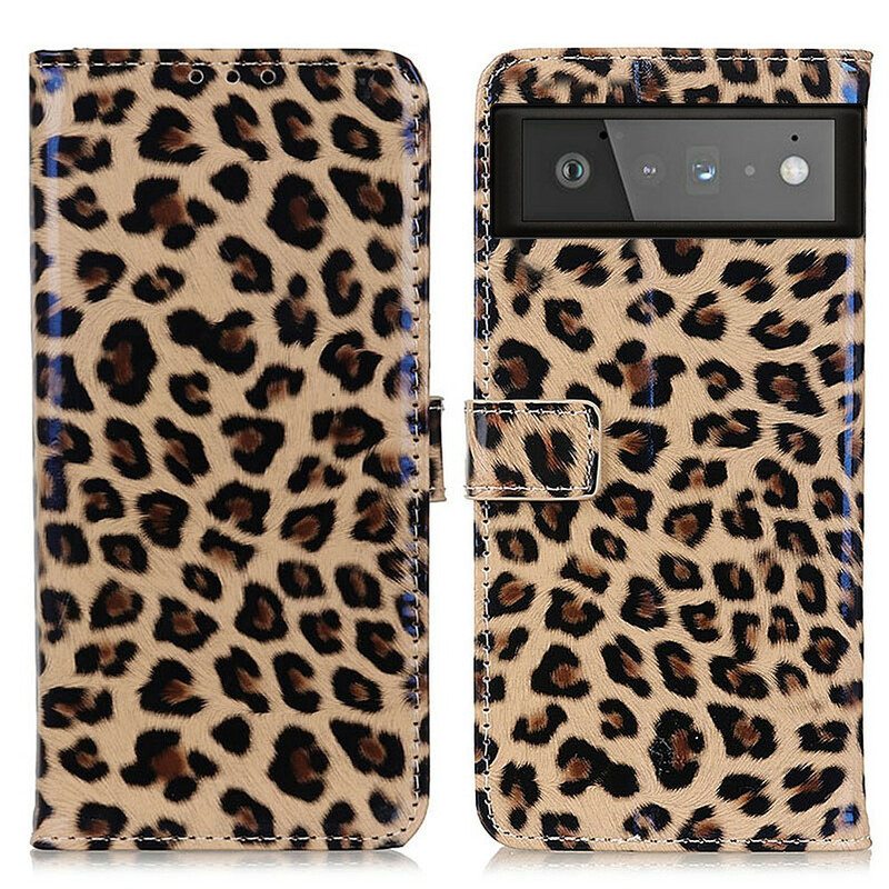 Nahkakotelo Google Pixel 6 Tavallinen Leopardi