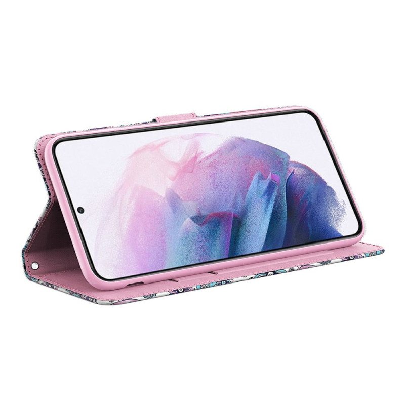 Nahkakotelo Google Pixel 6 Vesiväri Lintu