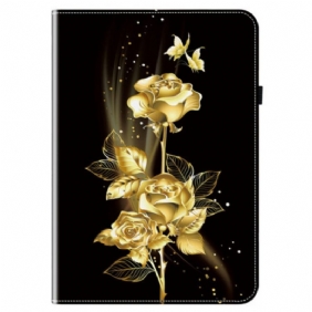 Kuori Samsung Galaxy Tab S10 Fe Plus Kultaiset Ruusut