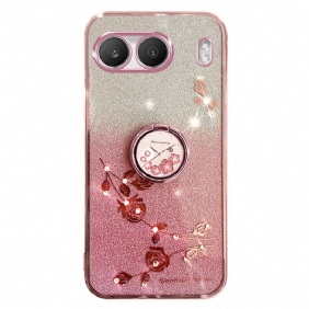 Kuori Oneplus Nord 4 Kadem Paljeteilla Ja Strassilla Koristeltu Sormusteline