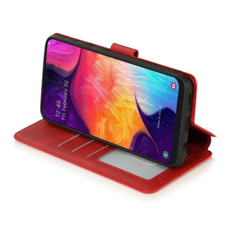 Kotelot Samsung Galaxy A70 Ylellinen Nahkaefekti