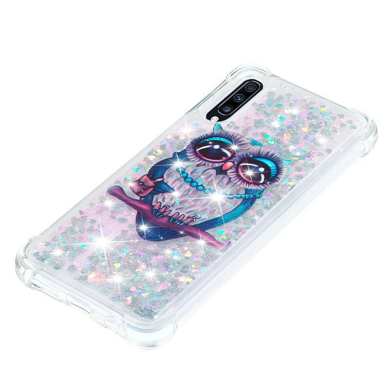 Kuori Samsung Galaxy A70 Neiti Owl Sequins