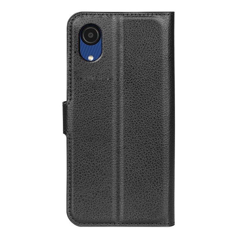 Kotelot Samsung Galaxy A03 Core Klassinen Litsi-nahkaefekti