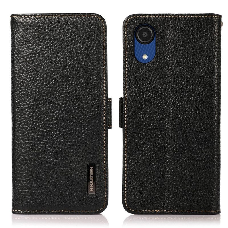 Kotelot Samsung Galaxy A03 Core Litsi Nahka Khazneh Rfid