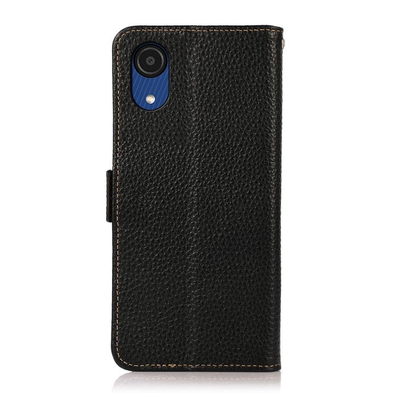 Kotelot Samsung Galaxy A03 Core Litsi Nahka Khazneh Rfid