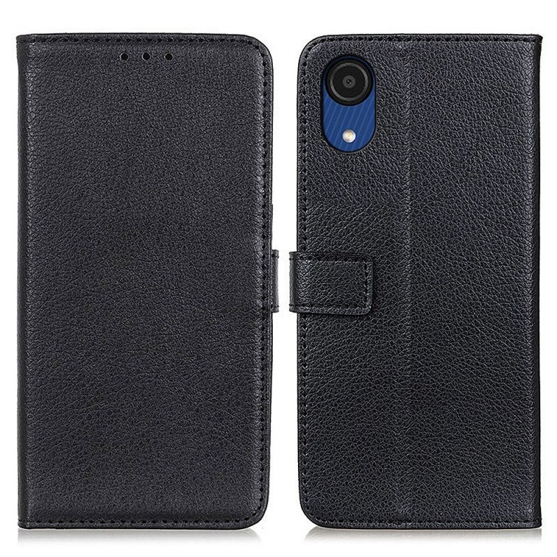 Kotelot Samsung Galaxy A03 Core Litsi Tekonahkaa