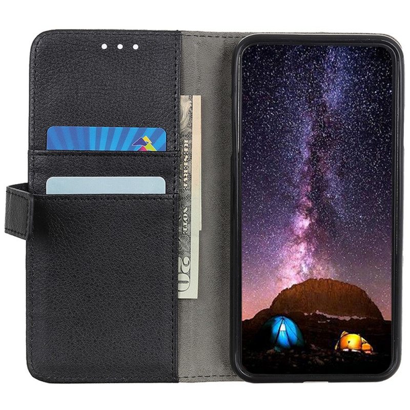 Kotelot Samsung Galaxy A03 Core Litsi Tekonahkaa