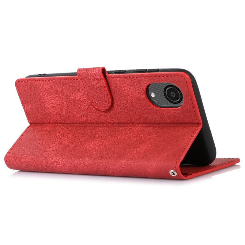 Kotelot Samsung Galaxy A03 Core Suojaketju Kuori Strappy Leather Effect