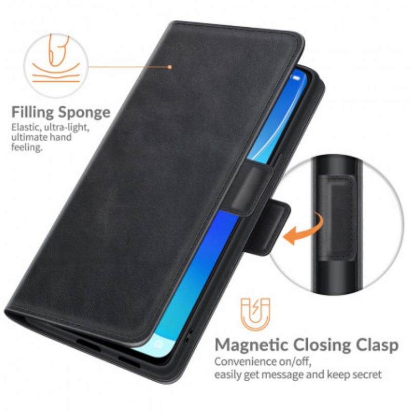 Flip Case Oppo Reno 6 5G Kaksoissulkeminen