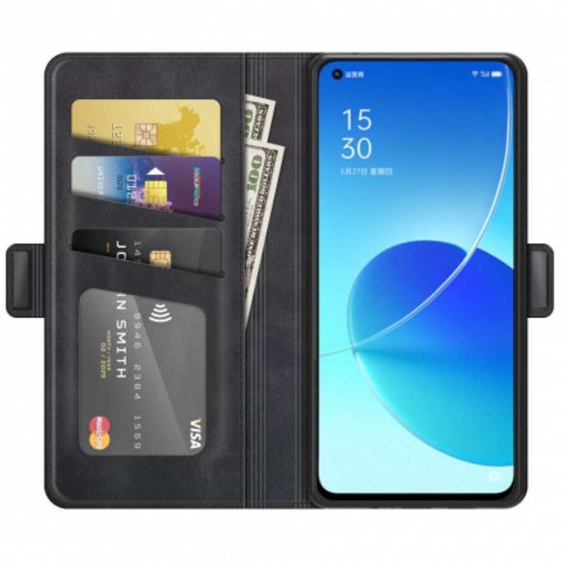 Flip Case Oppo Reno 6 5G Kaksoissulkeminen