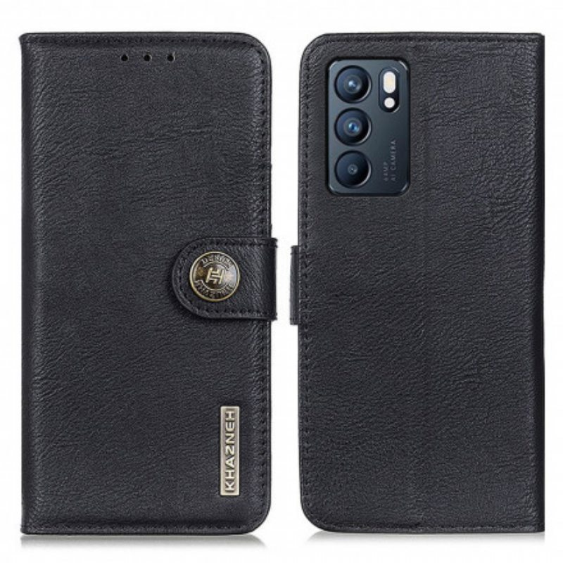 Flip Case Oppo Reno 6 5G Keinonahka Khazneh