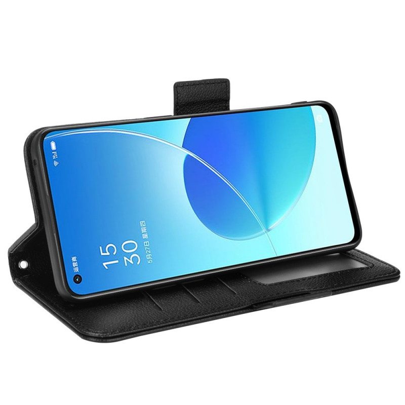 Kotelot Oppo Reno 6 5G Flap Double Uusia Värejä