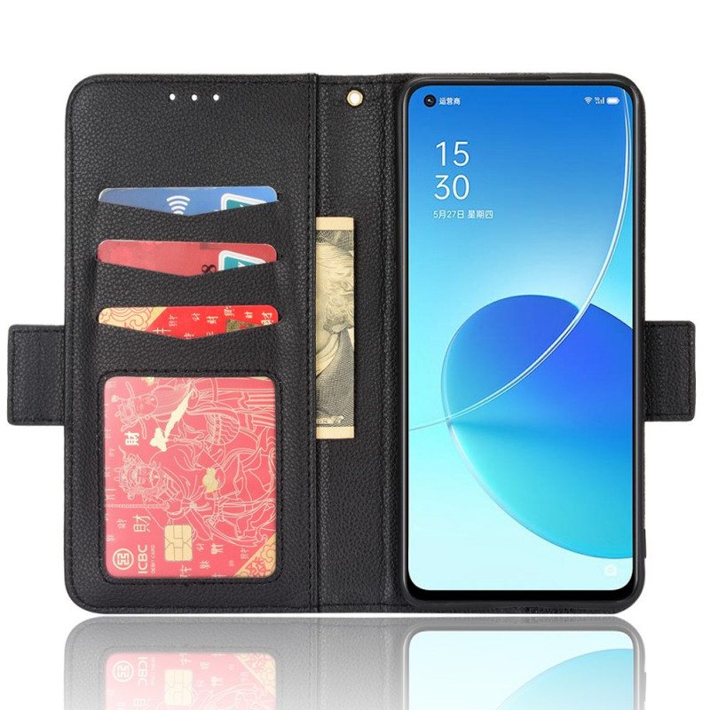 Kotelot Oppo Reno 6 5G Flap Double Uusia Värejä