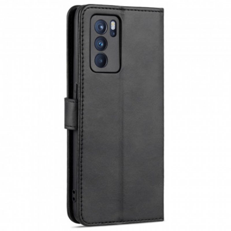 Nahkakotelo Oppo Reno 6 5G Azns-nahkaefekti