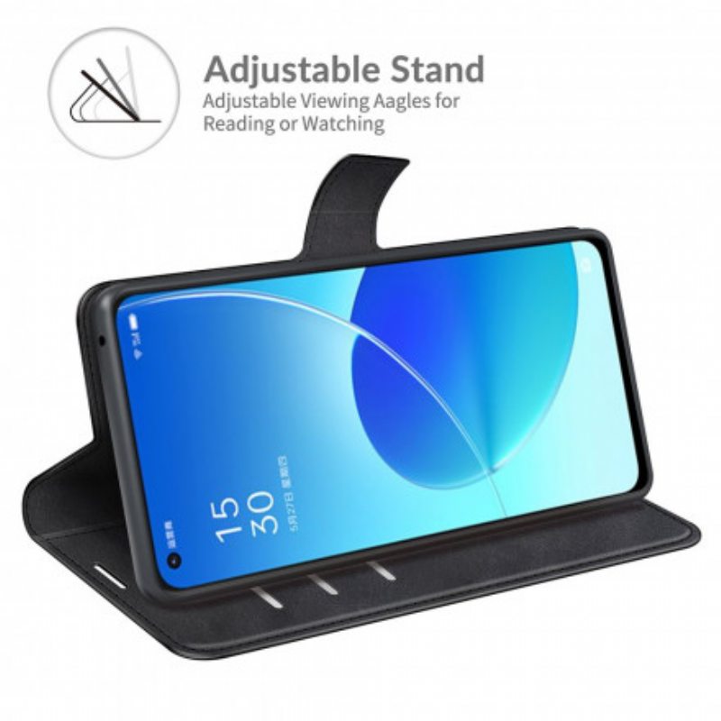 Nahkakotelo Oppo Reno 6 5G Ohut Extreme Leather -efekti