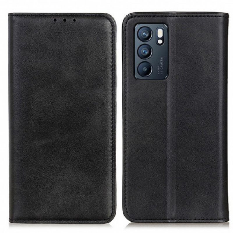 Puhelinkuoret Oppo Reno 6 5G Kotelot Flip Elegance Haljattu Nahka