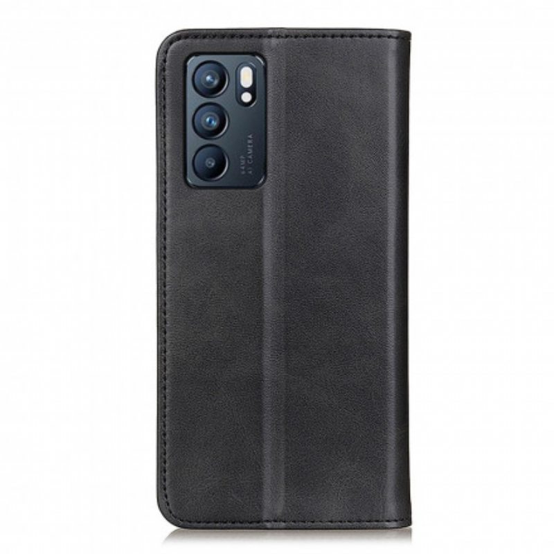 Puhelinkuoret Oppo Reno 6 5G Kotelot Flip Elegance Haljattu Nahka