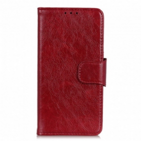 Flip Case Poco M3 Halkaistu Nappan Nahka