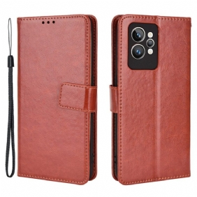 Flip Case Realme GT2 Pro Näyttävä Keinonahka