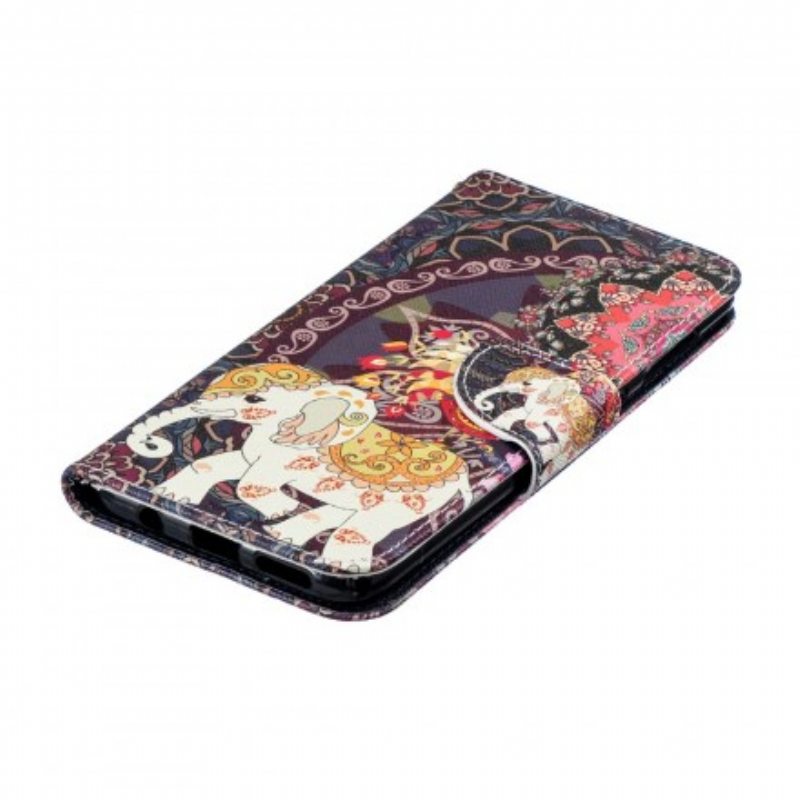 Flip Case Samsung Galaxy A50 Etnisten Norsujen Mandala