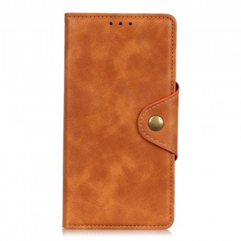 Flip Case Samsung Galaxy A50 Keinonahkainen Vintage-painike