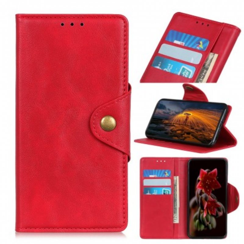 Flip Case Samsung Galaxy A50 Keinonahkainen Vintage-painike