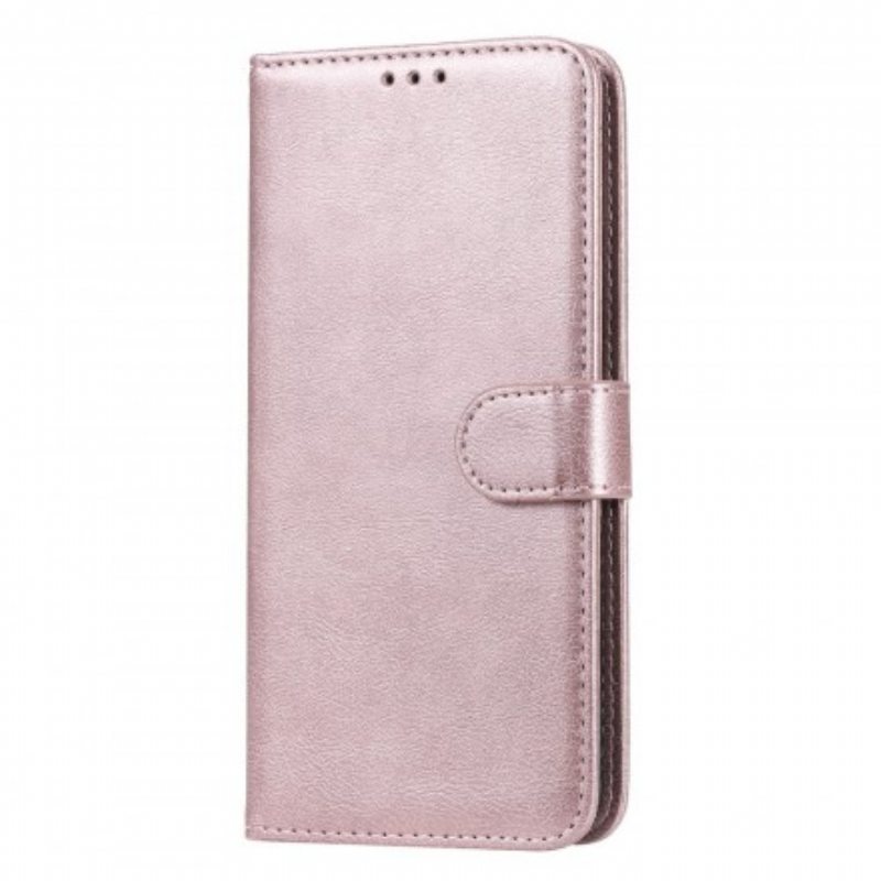 Flip Case Samsung Galaxy A50 Suojaketju Kuori Strappy Leather Effect