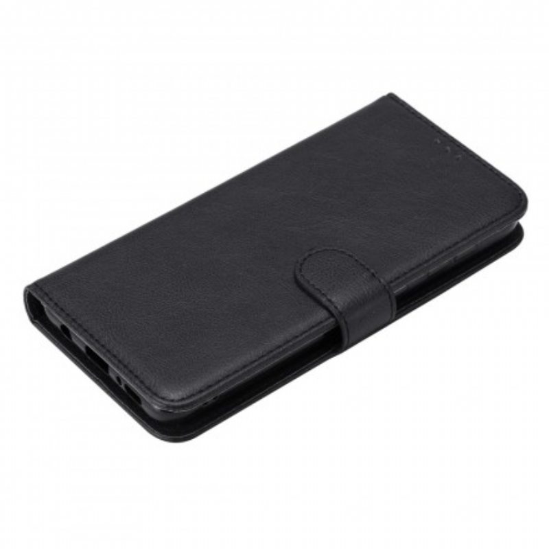 Flip Case Samsung Galaxy A50 Suojaketju Kuori Strappy Leather Effect