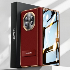 Kuori Huawei Mate X6 Teksturoitu Tekonahka Näytönsuojalla