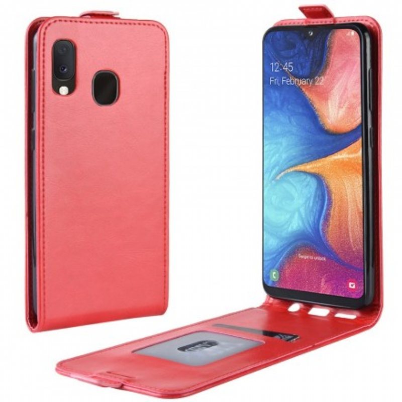 Flip Case Samsung Galaxy A20e Kotelot Flip Taittuva Nahkaefekti