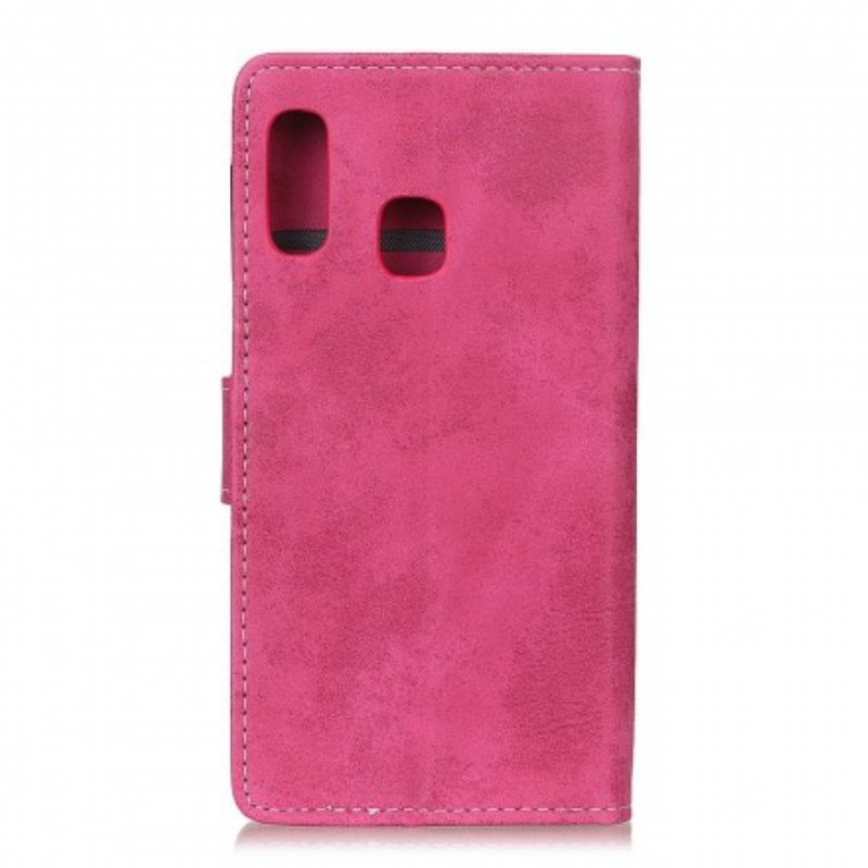 Kotelot Samsung Galaxy A20e Vintage Nahkaefekti