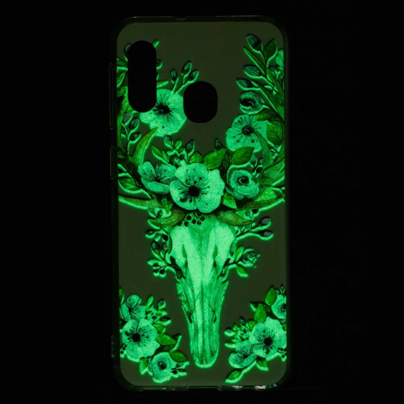 Kuori Samsung Galaxy A20e Fluoresoiva Kukkahirvi