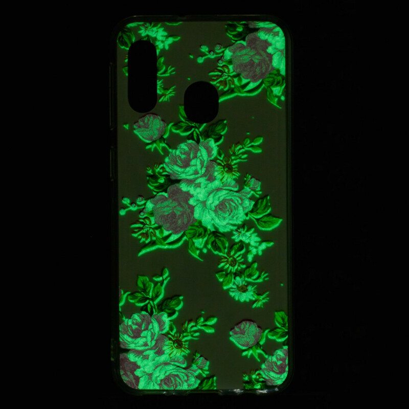 Kuori Samsung Galaxy A20e Fluoresoivat Liberty Flowers