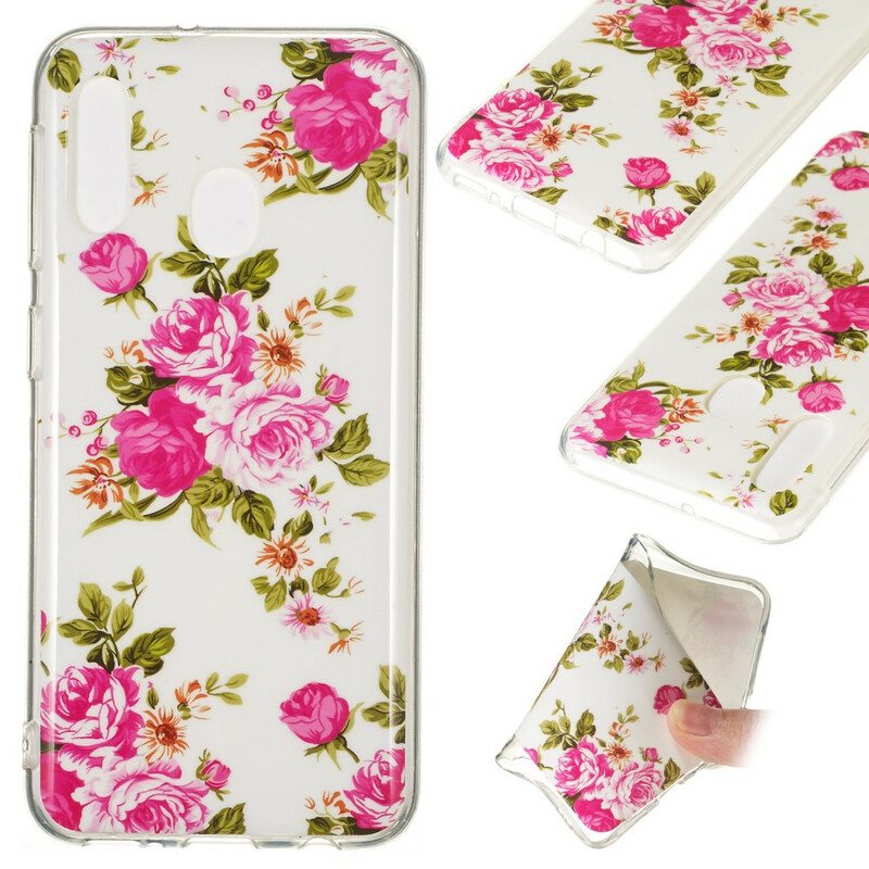 Kuori Samsung Galaxy A20e Fluoresoivat Liberty Flowers
