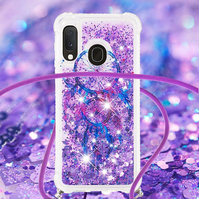 Kuori Samsung Galaxy A20e Kiristysnyörillä Paljetin Kiristysnyöri Dream Catcher