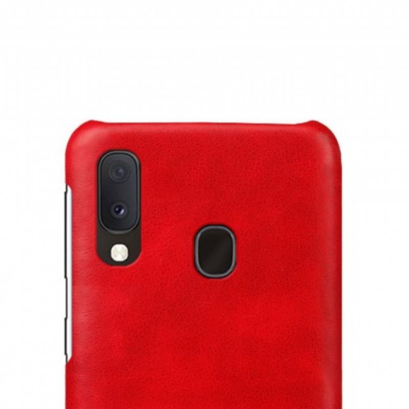 Kuori Samsung Galaxy A20e Litchi Performance -nahkaefekti