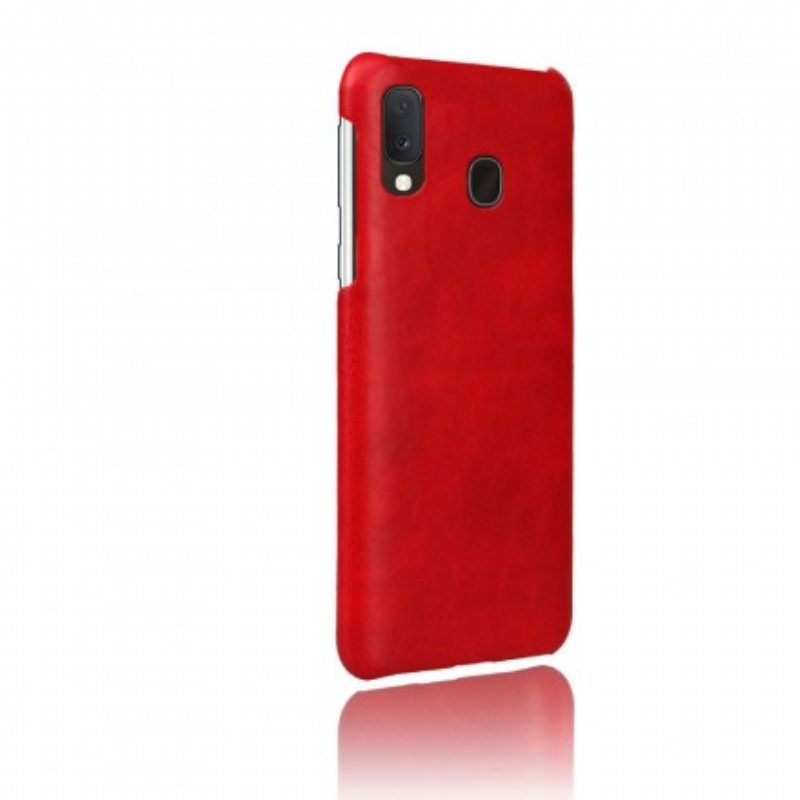 Kuori Samsung Galaxy A20e Litchi Performance -nahkaefekti