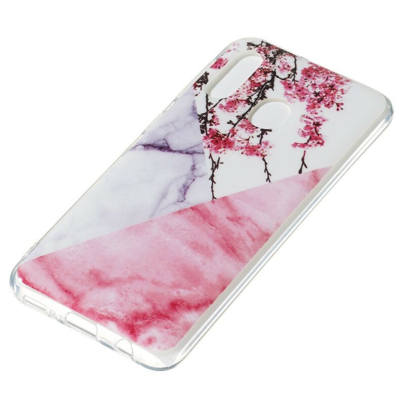Kuori Samsung Galaxy A20e Marmoroitu Luumukukka