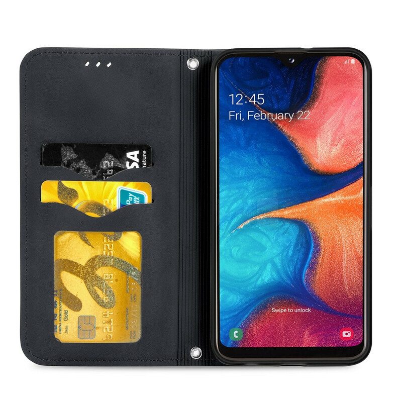 Puhelinkuoret Samsung Galaxy A20e Kotelot Flip Vintage Keinonahkaa