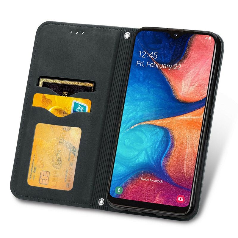 Puhelinkuoret Samsung Galaxy A20e Kotelot Flip Vintage Keinonahkaa