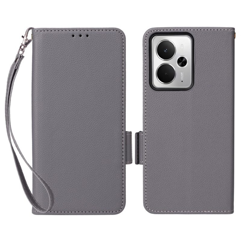 Kotelot Realme 14t 5g Puhelinkuoret Litsikuvio Ja Hihna