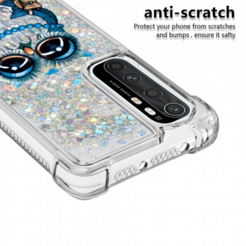 Kuori Xiaomi Mi Note 10 Lite Neiti Owl Sequins